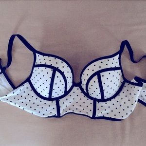 Torrid underwire polka dot bralette